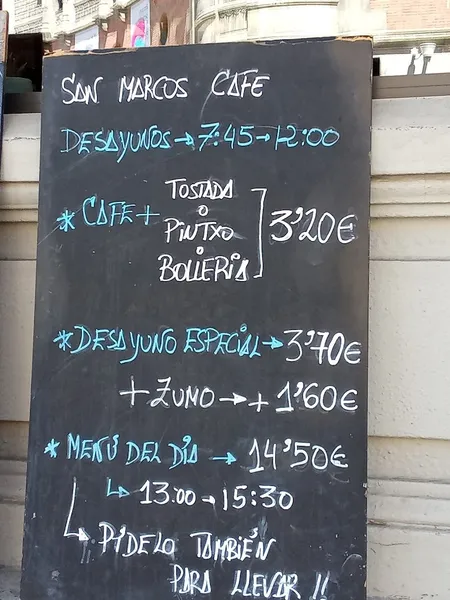 menu 0 of San Marcos B&K