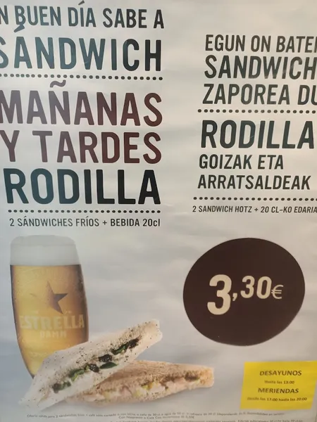menu 2 of Rodilla