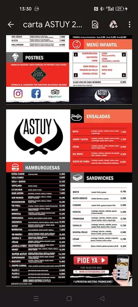 menu 0 of Astuy Taberna