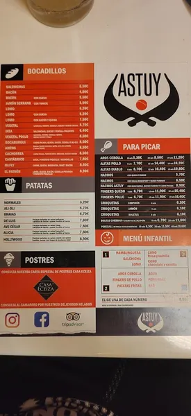 menu 1 of Astuy Taberna