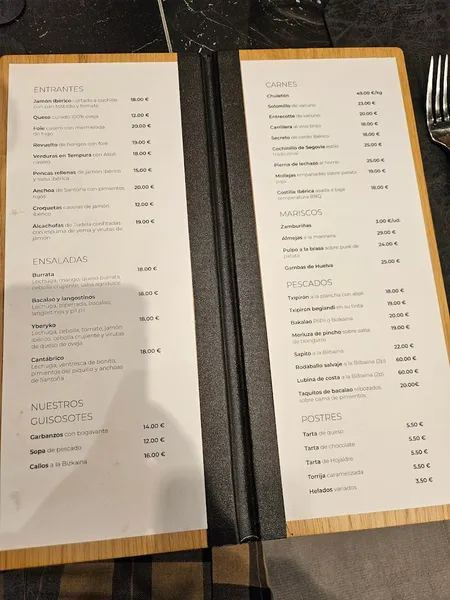 menu 0 of Restaurante Yberyko