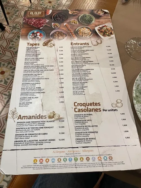 menu 0 of Restaurante El Clot