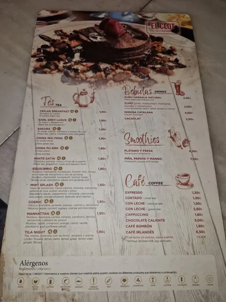 menu 2 of Restaurante El Clot
