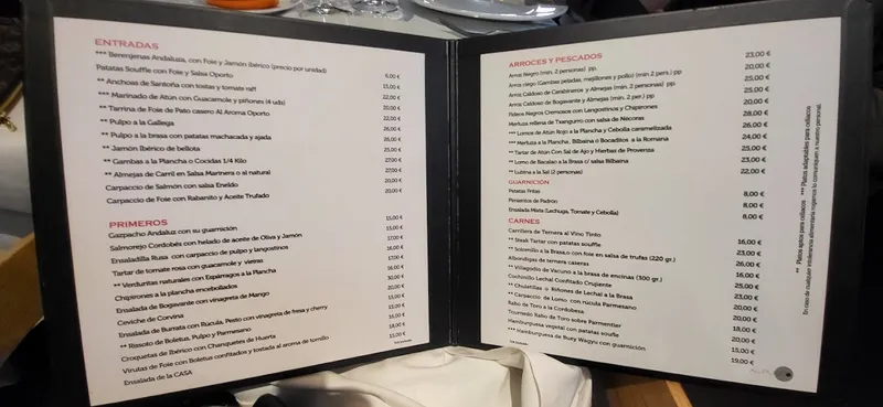 menu 1 of Restaurante Al Punto