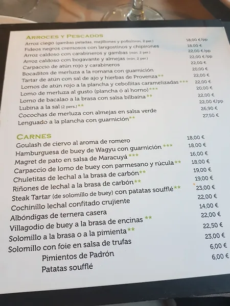 menu 2 of Restaurante Al Punto
