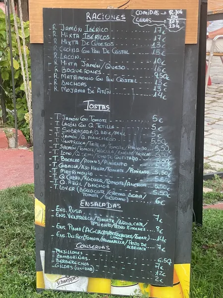 menu 0 of Terraza Pinar