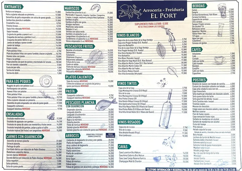 menu 0 of Freiduría El Port