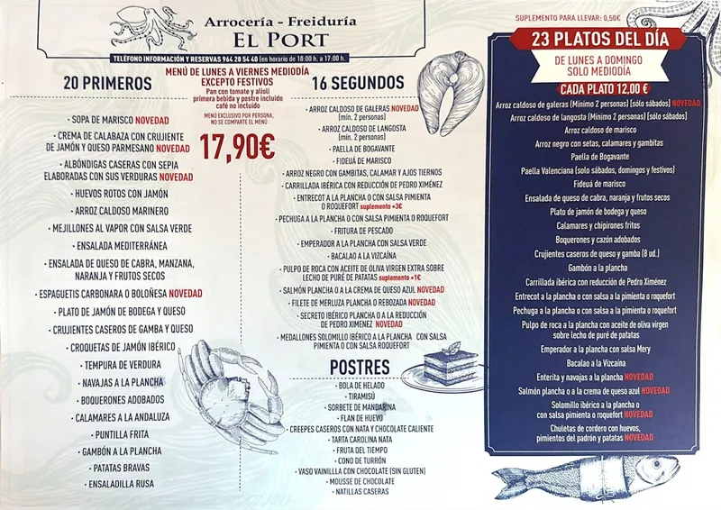 menu 1 of Freiduría El Port