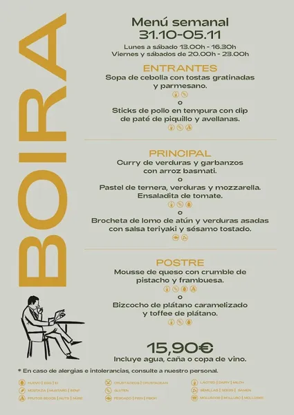 menu 2 of BOIRA Restaurante