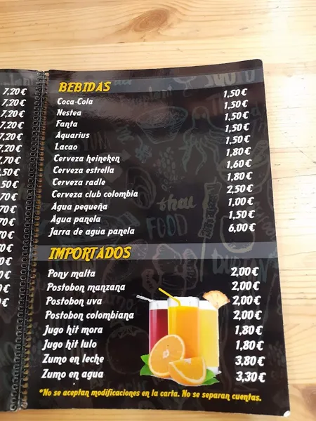menu 0 of El Palacio de las Arepas