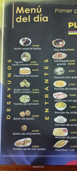 menu 2 of Ecuamallorca