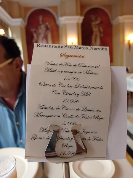menu 0 of San Marco Nervión