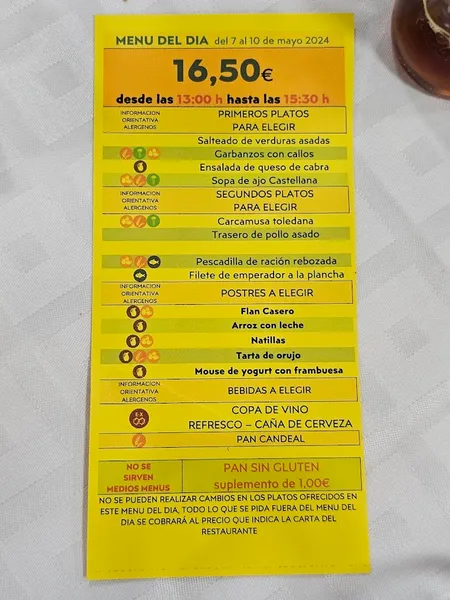 menu 0 of Mesón Restaurante EL SEGOVIANO