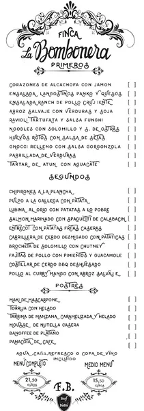 menu 0 of Restaurante La Bombonera Zaragoza