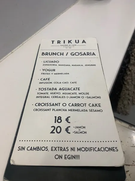 menu 0 of Trikua