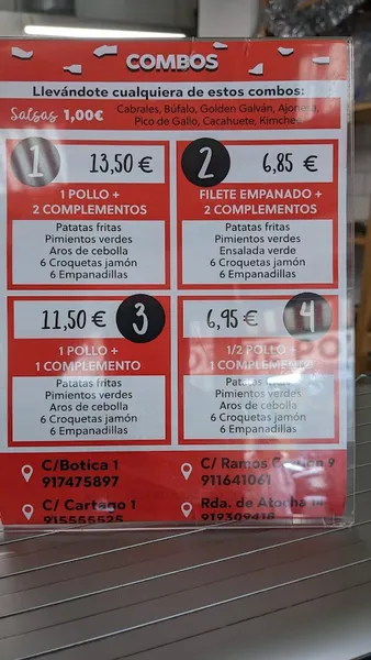 menu 2 of Asador de Pollos Casa Galván