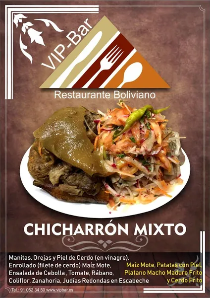 menu 2 of Restaurante Boliviano Madrid - VIPBAR