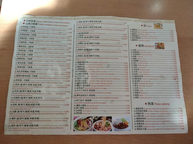 menu 2 of Usera