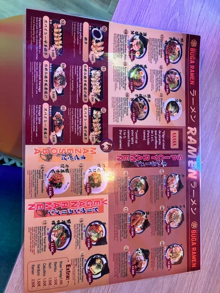 menu 2 of Buga Ramen Málaga