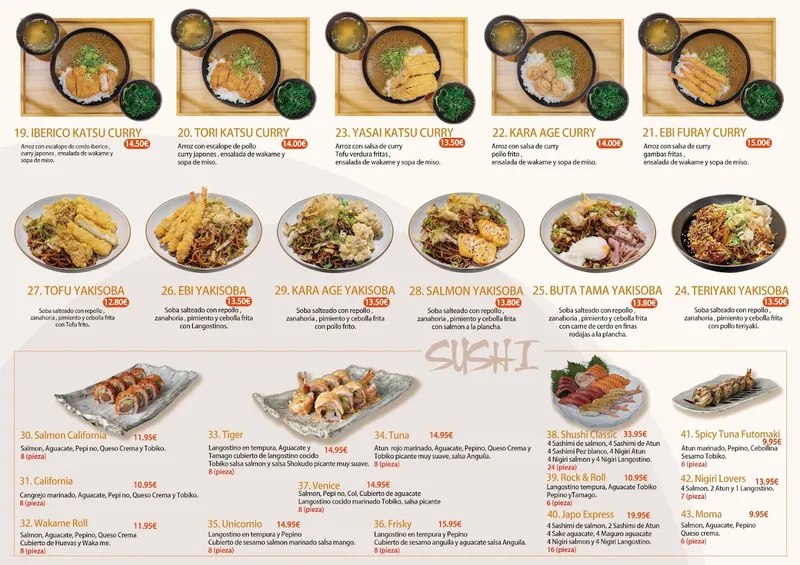 menu 0 of SHOKUDO