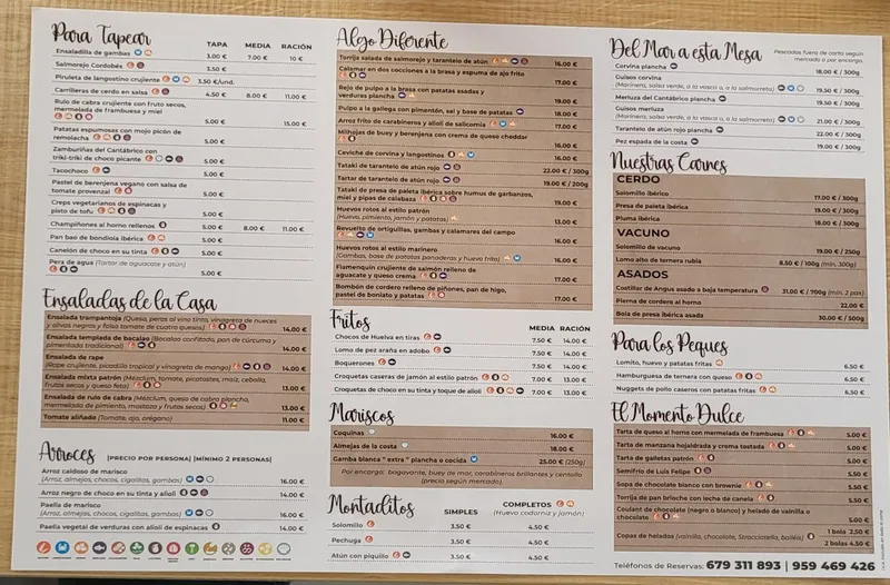 menu 0 of Bar Patrón