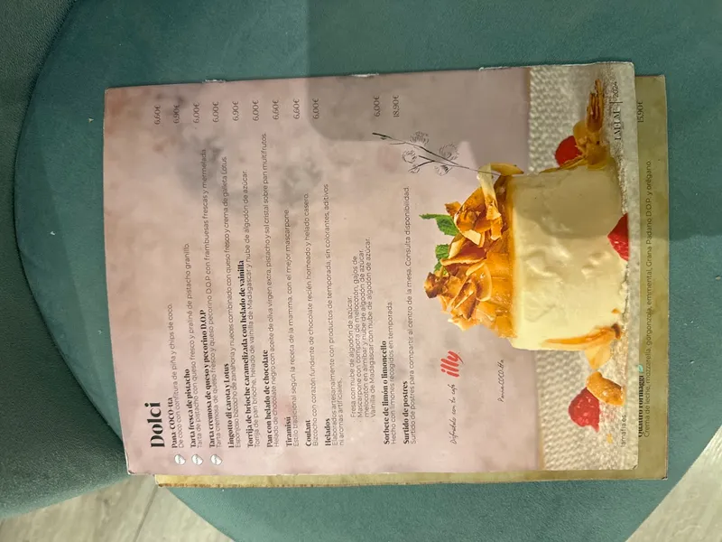 menu 0 of La Mafia se sienta a la mesa