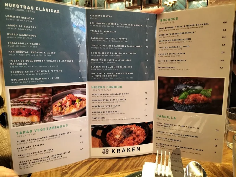 menu 0 of Kraken | Bar de tapas | Centro de Málaga
