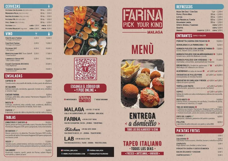 menu 1 of Farina Malaga - Pick your kind.