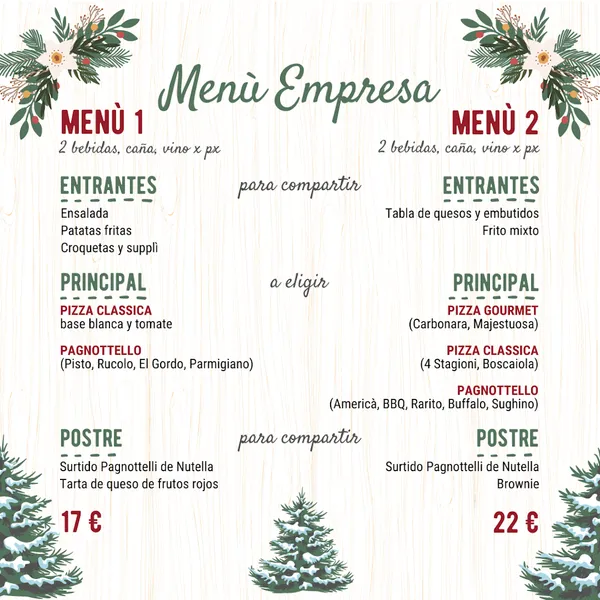 menu 2 of Farina Malaga - Pick your kind.