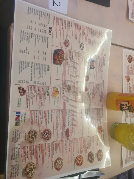 menu 2 of Terra Mia 2.0