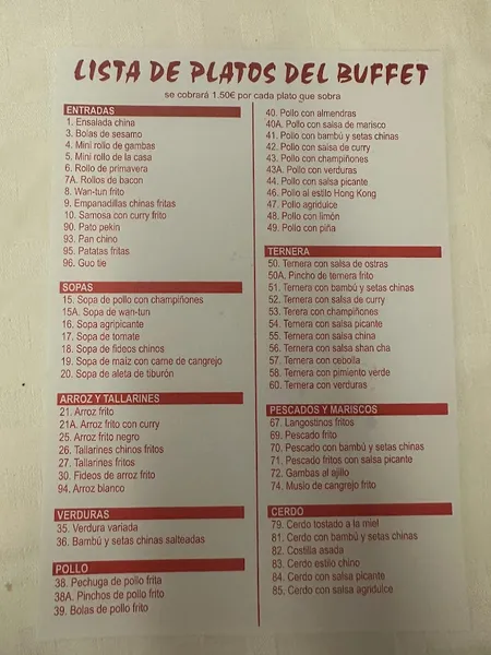 menu 0 of Restaurante Singapur