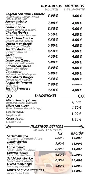 menu 0 of La Almudayna