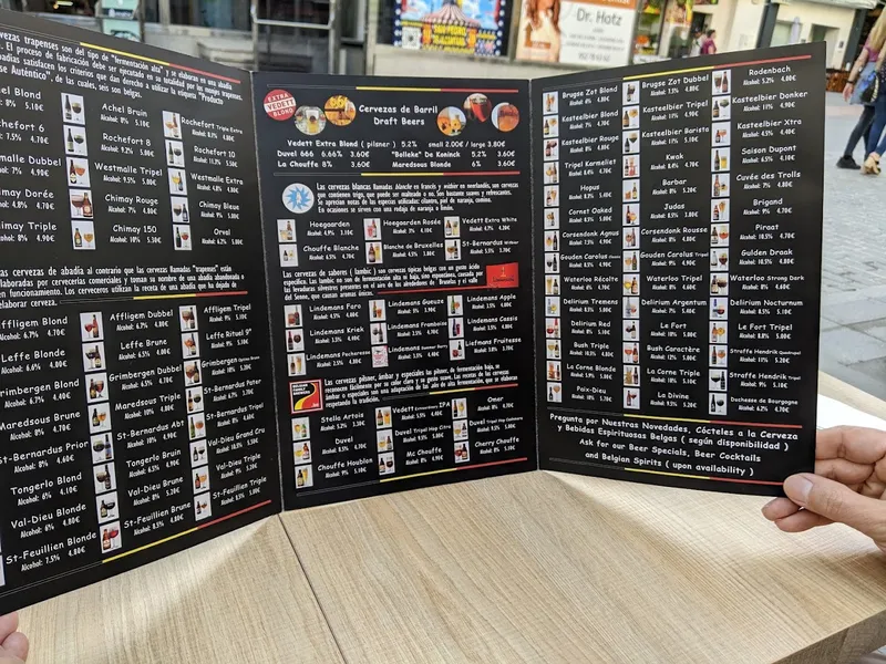 menu 1 of Café Belga