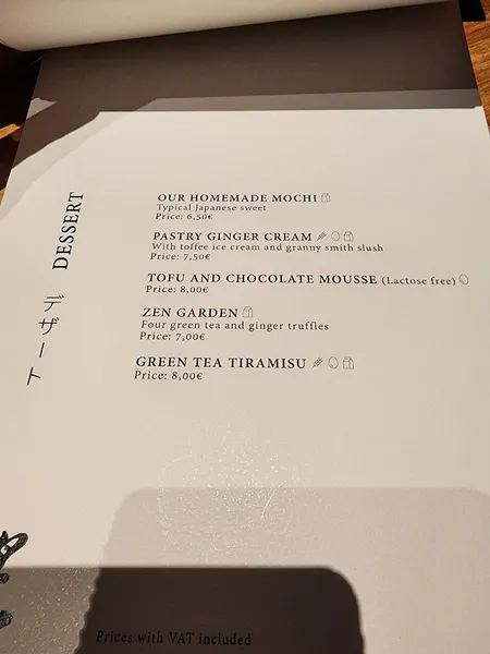 menu 0 of Nozomi Sushi Bar