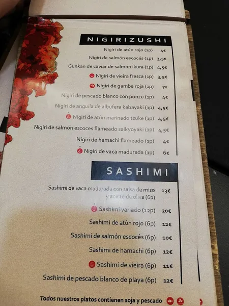menu 0 of Restaurante Japonés - MOMIJI ATELIER