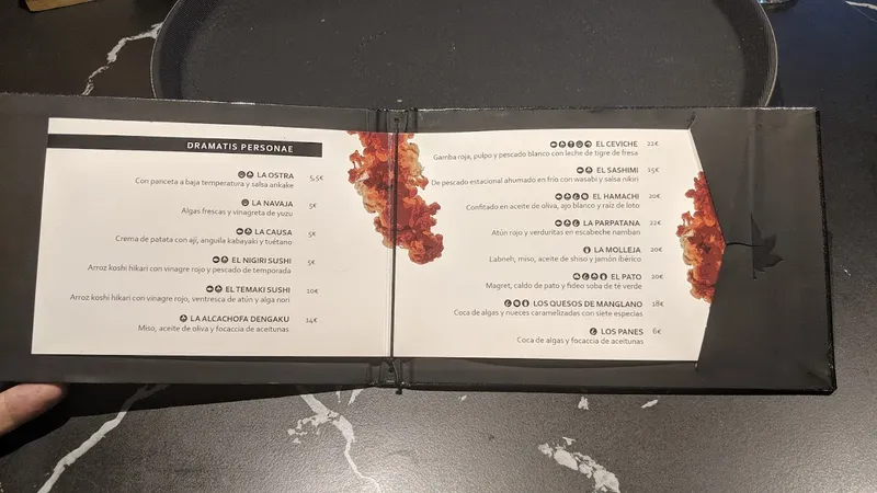 menu 1 of Restaurante Japonés - MOMIJI ATELIER