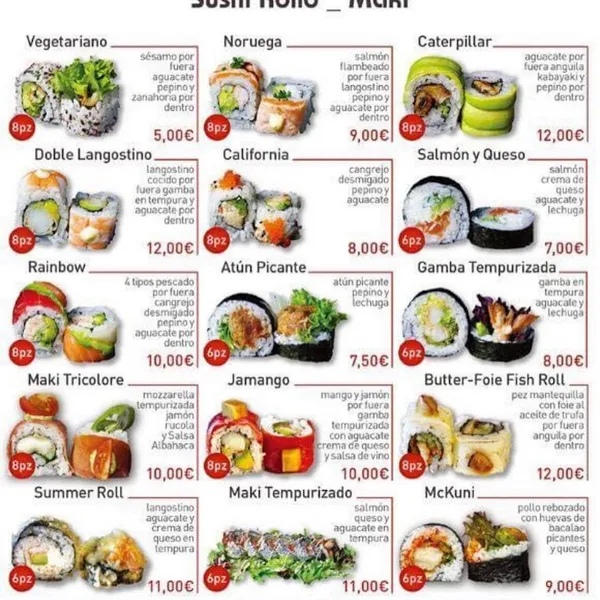 menu 0 of Hokkori Sushi Bar
