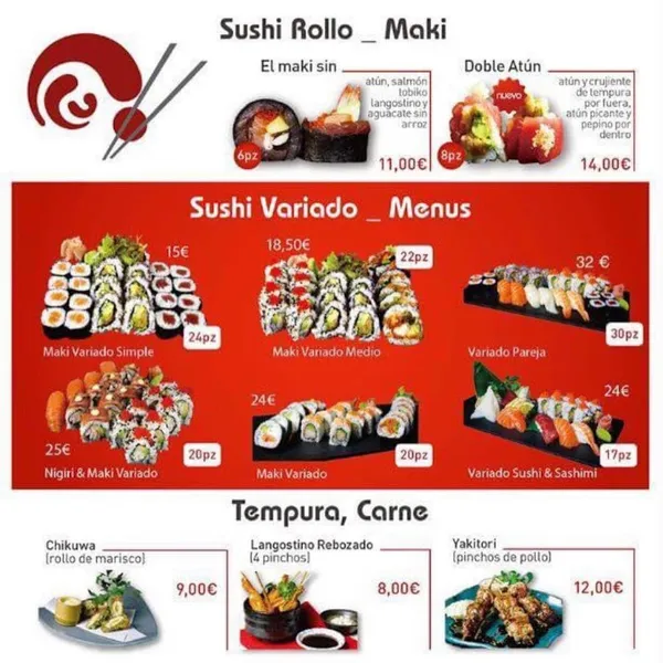 menu 2 of Hokkori Sushi Bar