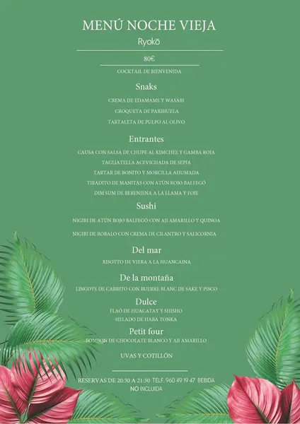 menu 0 of Ryokō - Nikkei Sushi Bar