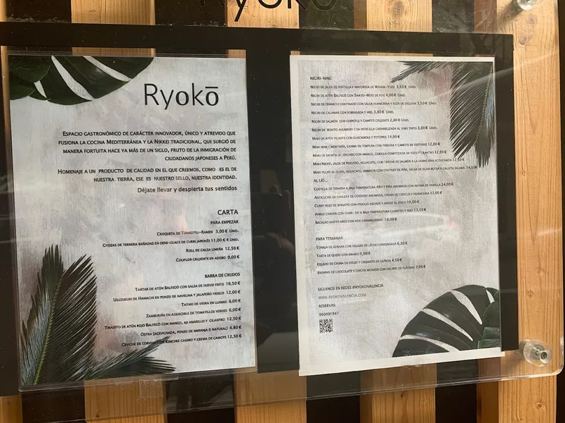menu 2 of Ryokō - Nikkei Sushi Bar