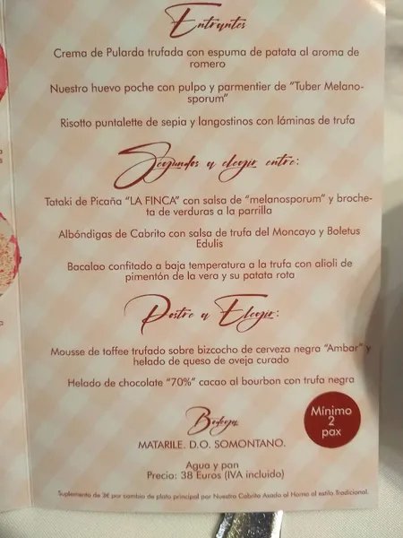 menu 0 of Restaurante La Bodega de Chema
