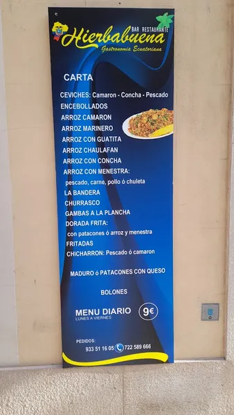 menu 1 of Hierbabuena