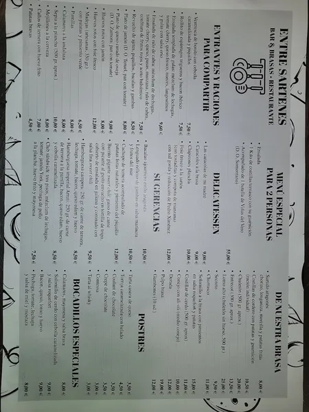 menu 0 of Entre Sartenes