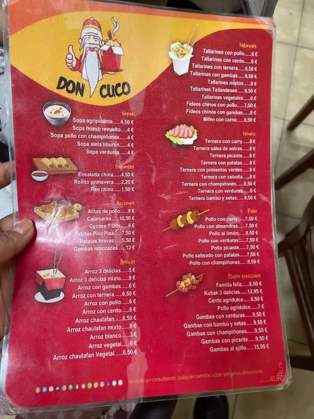 menu 0 of Bar Don Cuco