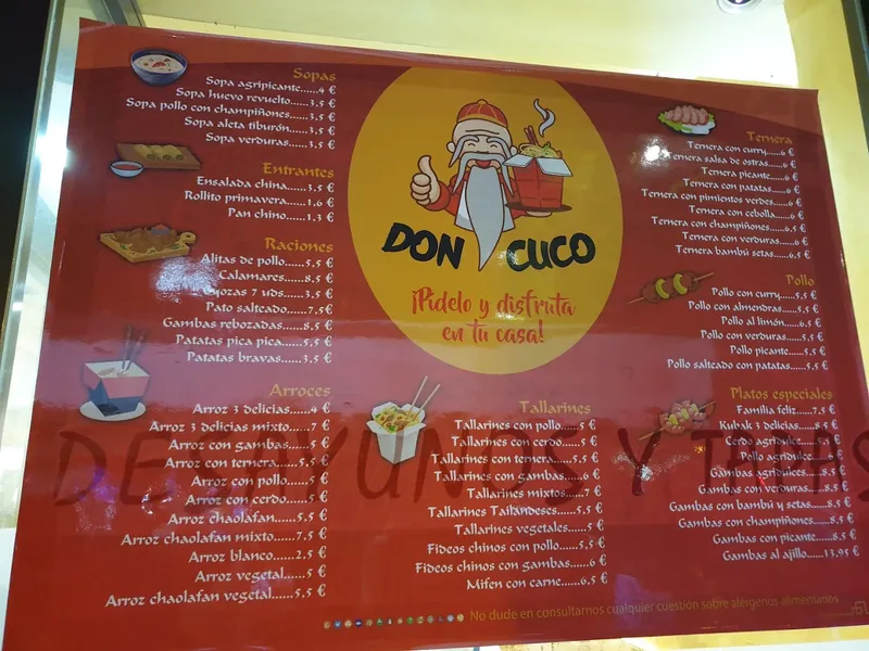 menu 1 of Bar Don Cuco