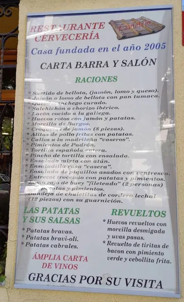 menu 1 of Restaurante Cantalejo