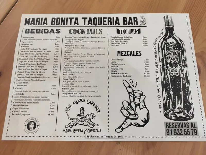 menu 0 of Taquería María Bonita Imperial
