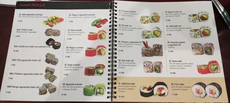 menu 2 of ICHIBAN II