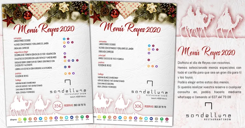 menu 0 of SONDELLUNA RESTAURANT SHOW