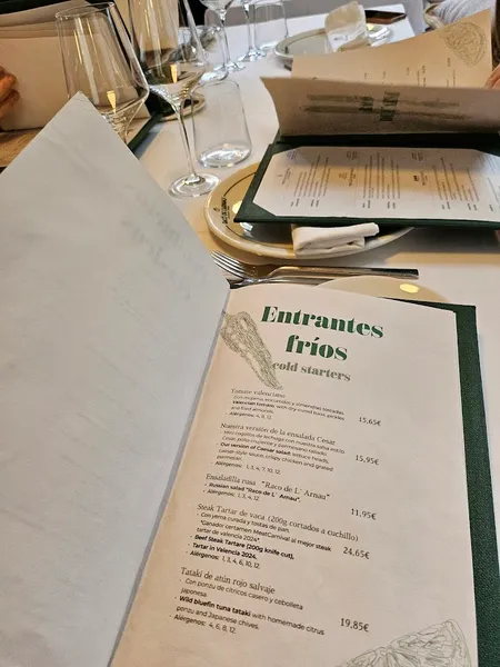 menu 1 of Racó de L ' Arnau | Restaurante con terraza en Valencia